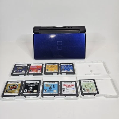 Nintendo DS Lite Azul Cobalto Paquete Con 9 Juegos SIN CARGADOR INCLUIDO  Foto 1 de 4