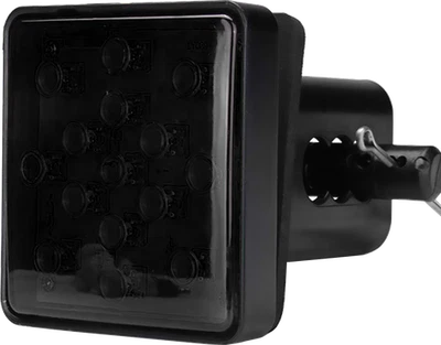 Smoke Lens 15-LED Brake Light Trailer Hitch Cover Fit Towing & Hauling 2" Size V - Image 1 of 4