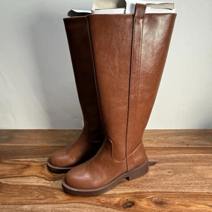DV Dolce Vita Damen Pennie Kniehohe Reitstiefel Braun Größe 5,5 Weite Wade - Bild 1 von 4