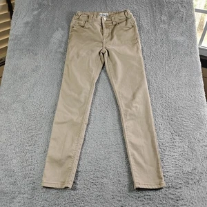 Vintage Jordache Jeans Girls 12 Skinny Tan Stretch Distressed Denim - Picture 1 of 3