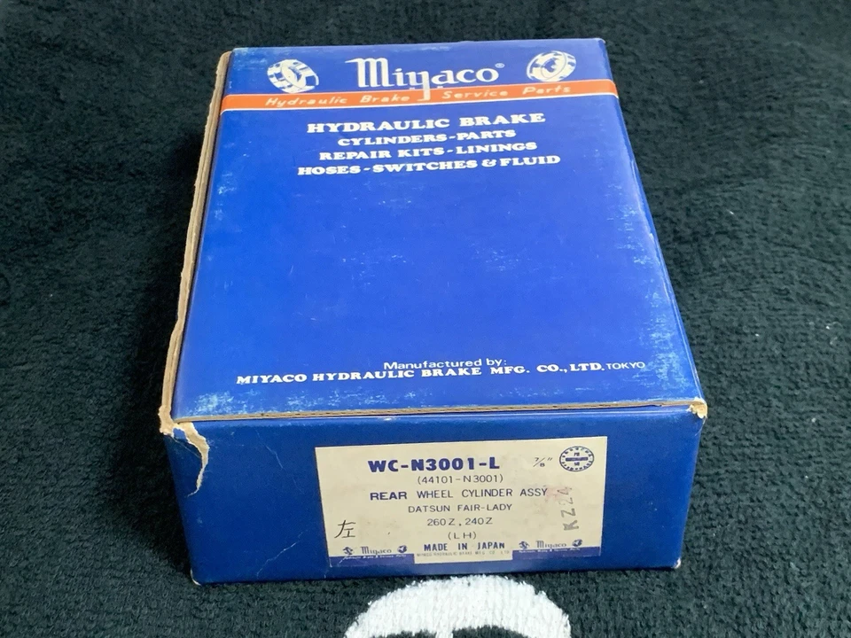 Miyaco Nissan Datsun 240Z 260Z 280Z cilindro de roda traseira esquerda NOS 44101-N3001 - Imagem 1 de 2