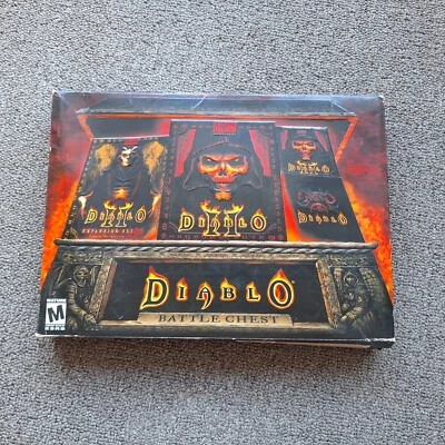 Diablo: Battle Chest PC Game Boxed Expansion Set Strategy Guide Vintage PC Large - Image 1 of 4
