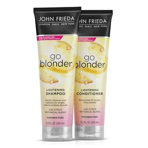 2 John Frieda Go Blonder Shampoo & Conditioner Lightening Citrus Botanical Blend - Picture 1 of 8