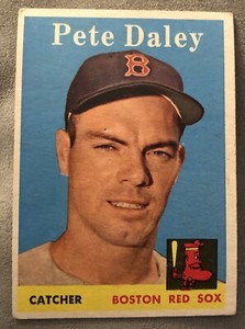 1958 Topps Pete Daley Baseball Card #73 Red Sox Low-Grade