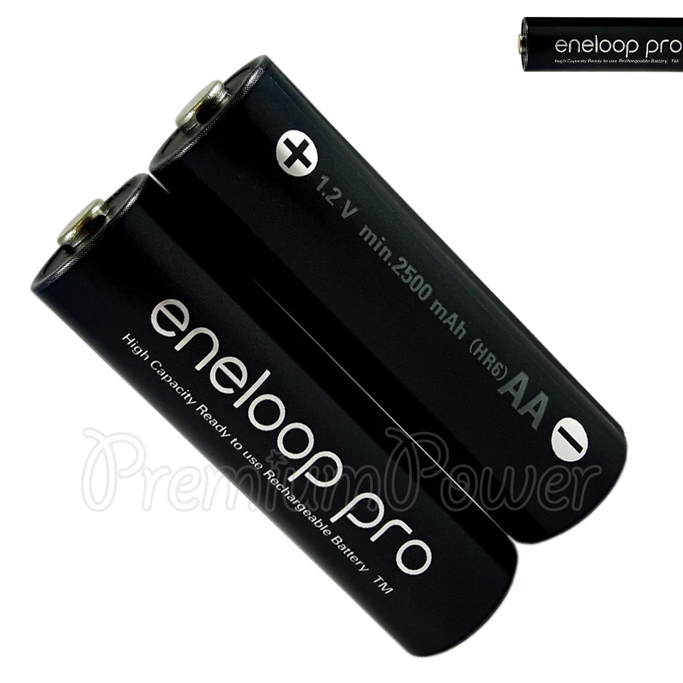 2 x Panasonic Eneloop PRO AA batteries Rechargeable 2500mAh Ni-MH High capacity - Image 1 of 1