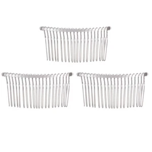 TINKSKY 3 piezas 7,8 cm 20 dientes elegante hágalo usted mismo alambre de metal pinza para el cabello peines boda nupcial - Imagen 1 de 9
