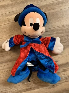 Disney Parks Fantasia Sorcerer Mickey Mouse Plush Large 17" Believe in Magic - Picture 1 of 5
