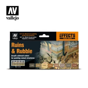 PINTURAS AERÓGRAFO - VALLEJO MODELO AIRE - RUINAS Y ESCOMBROS (8 x 17ML) - 71214 - Imagen 1 de 1