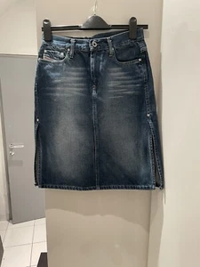 Diesel Denim Skirt Womans Side Split Straight Knee Length. Perfect Condition. - Picture 1 of 3