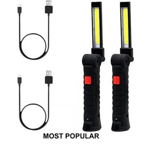 Led COB Work Light Torch 3w Usb Rechargeable Cordless Inspection Lamp - Picture 1 of 23