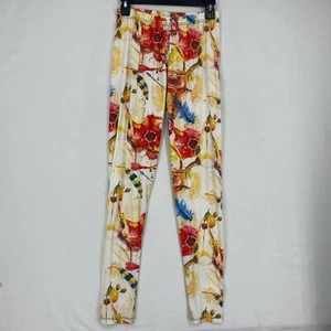 Agnes & Dora Damen große Leggings mehrfarbig Blumen Federdruck Poly Elasthan - Bild 1 von 5