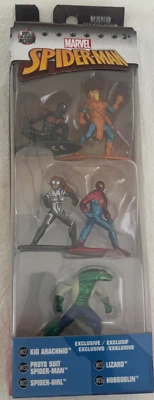 Jada Nano Metalfigs Spider-Man 5-Pack Marvel Stealth Agent Anti-Venom NIP - Image 1 of 3
