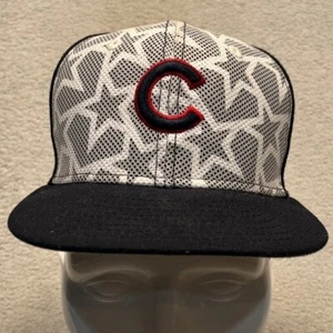 New Era MLB Authentic Chicago Cubs 59FIFTY eng anliegende Mütze Sterne schwarz Größe 7 - Bild 1 von 6