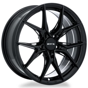 18 inch 18x8.5 RTX Slick Gloss Black wheel rim 5x4.5 5x114.3 +38 - Picture 1 of 1