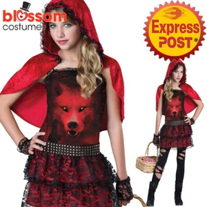 CK1325 Red Riding Hood Tween Girls Book Week Fancy Dress Up Fairytale Costume - Picture 1 of 2