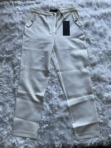 Novaluxe Women's Ivory High-Waist Trousers Size Small - Picture 1 of 3