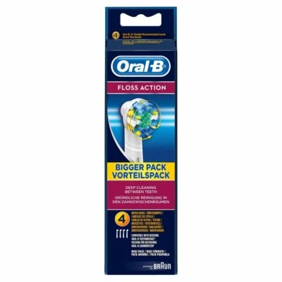 100 % ORYGINAL/ORIGINAL ORAL-B BRAUN ZAHNSEIDE AKTION/TRIUMPH ZAHNBÜRSTENKÖPFE x 4