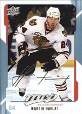 2008-09 Upper Deck MVP Chicago Blackhawks Hockey Card #67 Martin Havlat