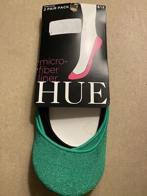 Meias forro de microfibra Hue OS verde e preto novas na embalagem - Imagem 1 de 2