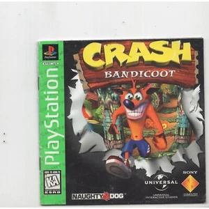 Crash Bandicoot GH Water Damaged Back PS1 MANUAL ONLY Authentic NO TRACKINzG - Picture 1 of 2