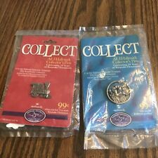 Hallmark Keepsake Ornaments Collector's Pins (2) 25th Anniversary