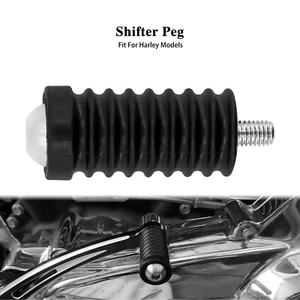 Black Footrest Gear Shifter Peg Fit For Harley Softail Dyna Touring Sportster XL - Picture 1 of 15