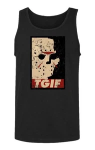 Vorhees Shirt TGIF Jason Horror Nightmare Halloween Men's Tank Top - Picture 1 of 4