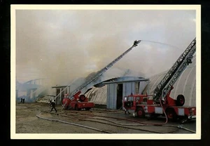 Feuerwehr Postkarte Frankreich 1988 Chrom - Bild 1 von 2