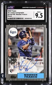 Wander Franco 2022 TOPPS 87 BA-WF RC AUTO BLACK /199 CGC 9.5 Rookie Tampa Bay - Picture 1 of 3