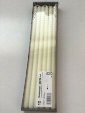 Long Thin Church Candles - set of 12 - approx 300mm x 12mm wide- Ivory 
