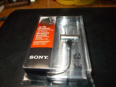 Sony Tie-Clip Microphone #ECM-CS3, NIB - Image 1 of 2