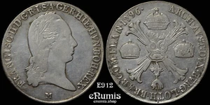 AUSTRIA, Francisco II, Taler Crocione 1796 M, Milán, en estado bastante bueno+ - Imagen 1 de 6