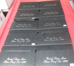 1997 S Silver Proof Set 10 Sets U.S. Mint Box and COA  Investment Wholesale - Picture 1 of 4