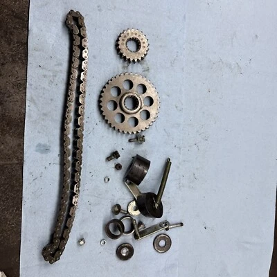 1979 Kawasaki Drifter 440 Vintage Snowmobile Chain Case Sprockets And Chain - Image 1 of 4