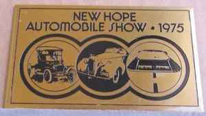 1975 Neu Hope Automobile Show Messingplatte/Abzeichen-Pennsylvania - Bild 1 von 1