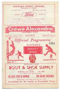1965/66 Division 4 - CREWE ALEXANDRA v. BARNSLEY - Picture 1 of 2