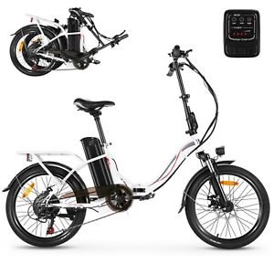 20" Folding Electric Bike 500W 48V Ebikes for Adults 7 Speed Commuter Bicycle US