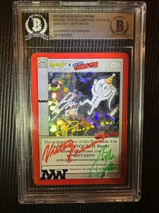 2021 NYCC METAZOO Promo Card Auto 4 Creators and Artists Full Holo + Becket cert - Picture 1 of 3