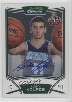2008-09 Bowman Draft Picks & Stars Cromo Kosta Koufos #170 Rookie Auto RC Foto 1 de 2