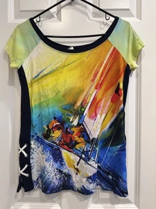 Simply ART por DOLCEZZA L Top Usable Arte Abstracto Vela Náutica Velero - Imagen 1 de 7