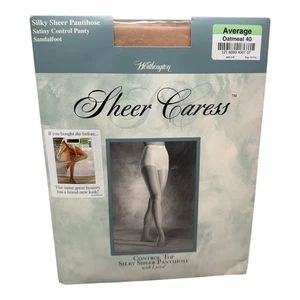 Worthington Sheer Caress Silky Sheer Pantyhose Control Top Average Oatmeal - Picture 1 of 2