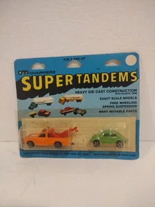 Vintage Charmerz Super Tandems Tow Truck And VW Bug #771 Diecast Metal MOC - Picture 1 of 8