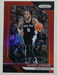 2018-19 Panini Prizm /299 Kawhi Leonard Red Prizm #53 Toronto Raptors - Picture 1 of 2