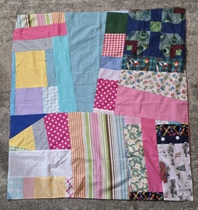 Trapunta colorata originale patchwork fatta a mano coperta bambino nuova 30 x 32 1/2 (B6) - Foto 1 di 2