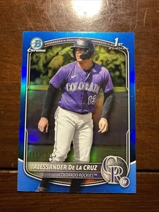 ALESSANDER DE LA CRUZ 2025 BOWMAN CHROME 1ST TRUE BLUE REFRACTOR /150 Q4496 - Bild 1 von 6