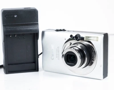 Canon IXUS 80 IS 8MP DigiCam CCD Digital Camera – Battery, Charger & 1GB SD Card - Image 1 of 4