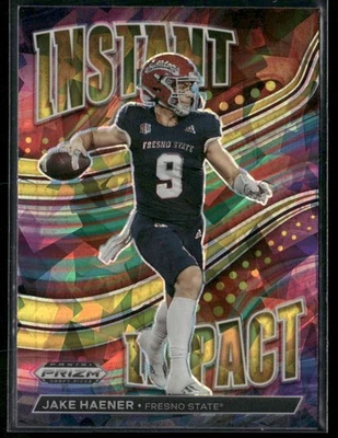 2023 Prizm Draft Picks - Instant Impact Jake Haener #II-7 Gold Ice Prizm (RC) - Image 1 of 2