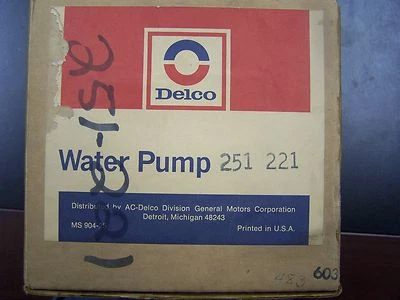 Nuevo de Lote Antiguo Bomba de Agua Delco 251-221 D5RY-8501A PW145 se adapta a Mercury Capri 1976-1979 Foto 1 de 4