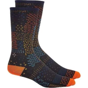 Crew-Herrensocken schwarz Geo-Druck Sonne + Stein recycelte Faser, Schuhgröße 7-12 - Bild 1 von 4
