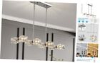 Xingqi Rectangular Chandeliers For Dining Room 8-Lights, 8-Light Brushed Nickel